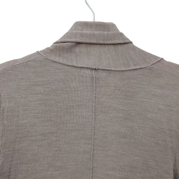 Cynthia Rowly Open Cardigan Womens Medium Brown Knitted Extra Fine Merino Wool - Picture 6 of 11